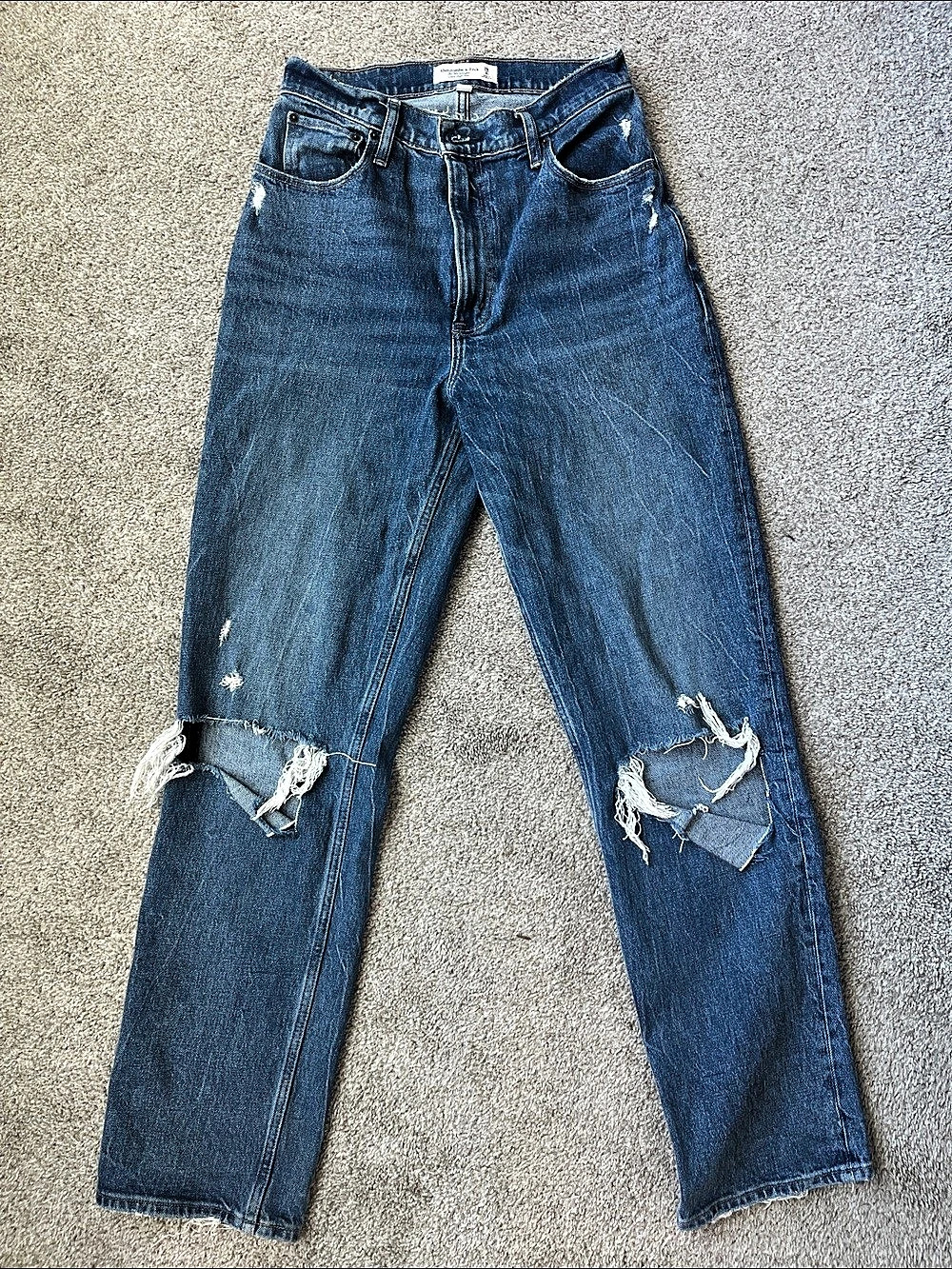 Abercrombie & Fitch The '90s Straight Ultra High Rise Curve Love Jeans Waist 28